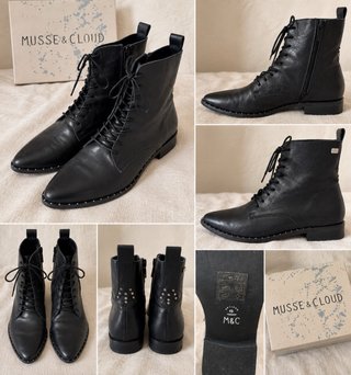 Botines Musse & Cloud Piel Negros