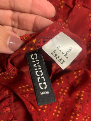 Vestido rojo estampado talla 38