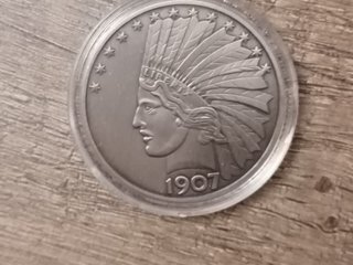 Moneda 1907 Cabeza India Americana