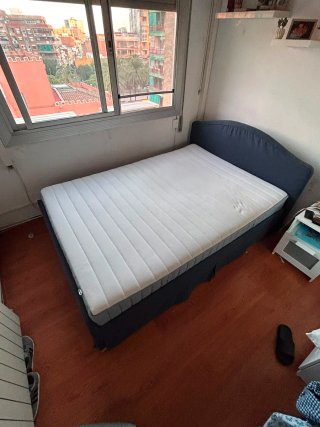 Cama completa con colchón ortopédico