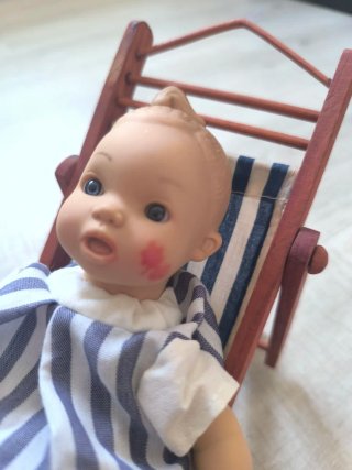 Muñeca bebé vintage playera