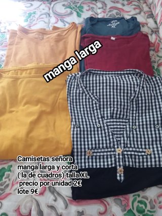 Camisetas manga larga y corta XL