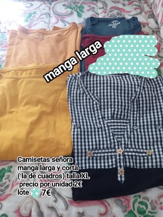 Camisetas manga larga y corta XL