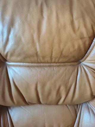 Sillón Clásico Piel Marrón Vintage