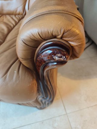 Sillón Clásico Piel Marrón Vintage