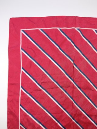 Foulard Vintage FOR INT Seta Rossa Righe Blu