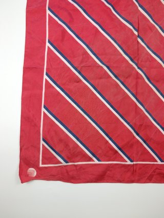 Foulard Vintage FOR INT Seta Rossa Righe Blu