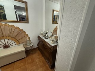 Mueble de entrada madera y mármol