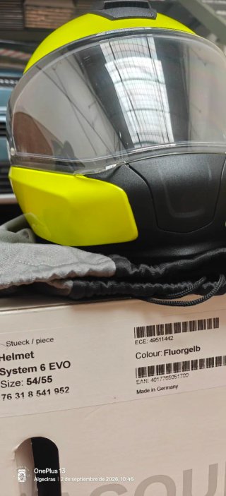 2 Cascos BMW System 6 Evo Amarillo/Negro