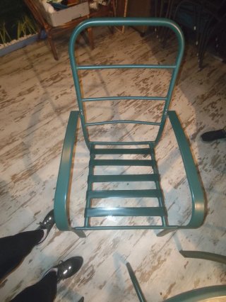 Mesa de jardín redonda de cristal