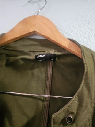 Chaqueta Militar Verde Talla S Blanco