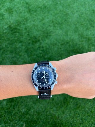 Omega x Swatch Negro/Plata