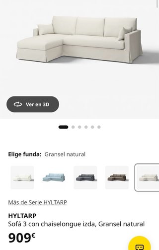 Sofá chaiselongue beige