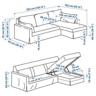 Sofá chaiselongue beige