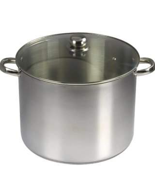 Olla Acero Inoxidable 19L Tapa Cristal