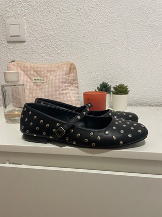 Bailarinas/Merceditas negras con tachuelas