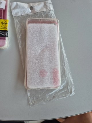 Funda móvil rosa con purpurina