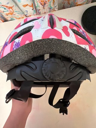 Casco Bicicleta Niña Corazones Rosa
