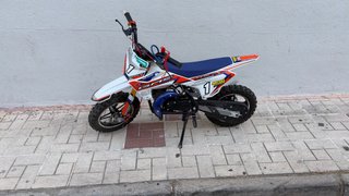 Minimoto Rebelmaster Blanca y Azul
