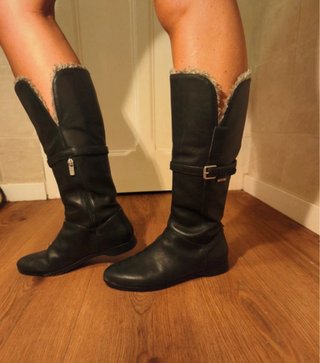 Botas altas negras con forro