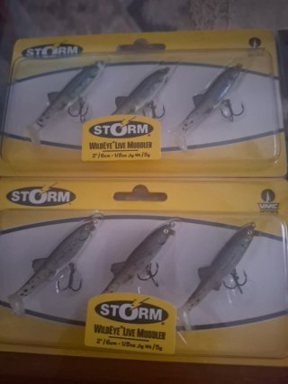 Lote 6 paquetes señuelos pesca Storm