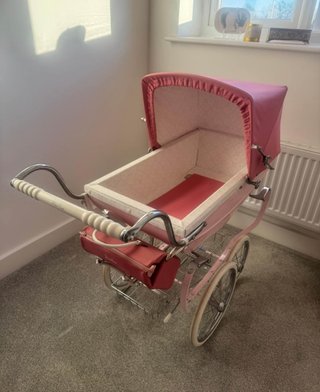 Cochecito de Muñecas Rosa Vintage