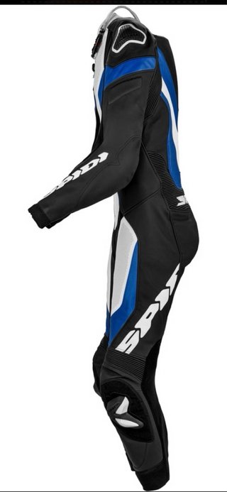 Mono de moto Spidi azul, negro y blanco