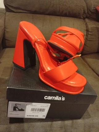 Sandalias Camila's Rojas Talla 36