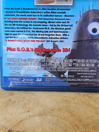 Monsters vs. Aliens Blu-ray 3D Edição Promocional