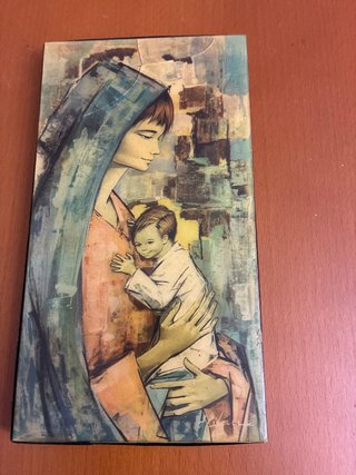 Cuadro Vintage Virgen y Niño
