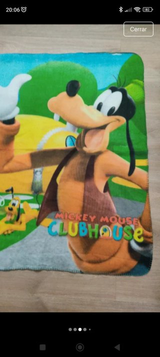 Manta Mickey Mouse Clubhouse. Tamaño 1,15*1,50 apr