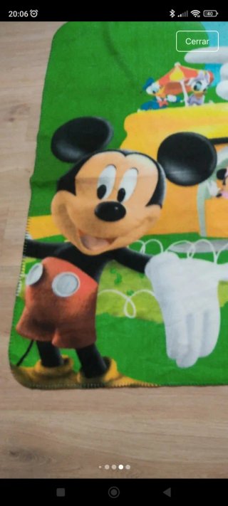 Manta Mickey Mouse Clubhouse. Tamaño 1,15*1,50 apr
