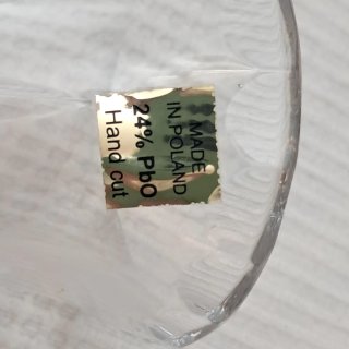 Jarrón de cristal tallado 24% PbO Hand cut