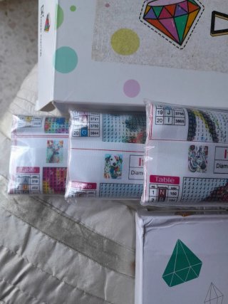 Kit 3 Pinturas de diamantes DIY 30x40cm y joyero