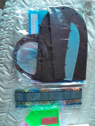Kit 3 Pinturas de diamantes DIY 30x40cm y joyero