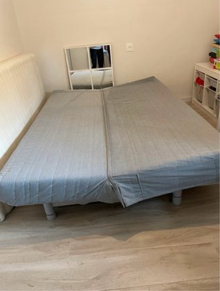 Sofá Cama Ikea Gris Tela