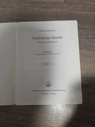 Fünf kleine Stücke - Partituras Fagot y Piano