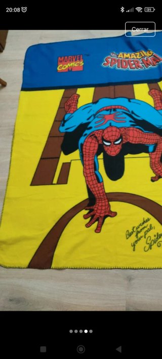 Manta Spiderman Marvel Comics. Tamaño 1,50*1,30 ap