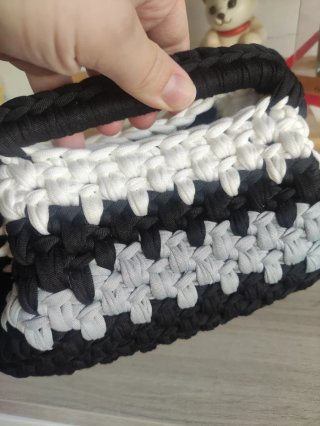 Clutch tricolore handmade