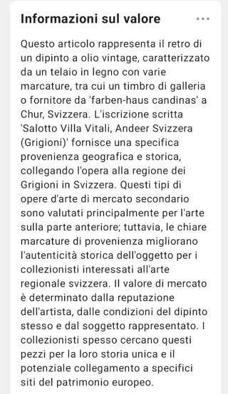 Dipinto Villa Vitali Andeer Svizzera