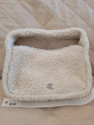 Borsa Calvin Klein bianca in pile