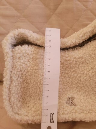 Borsa Calvin Klein bianca in pile