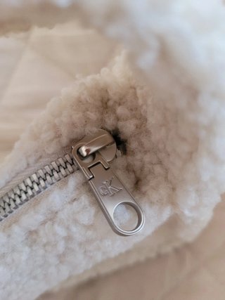 Borsa Calvin Klein bianca in pile