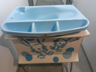 Bañera cambiador para bebé azul