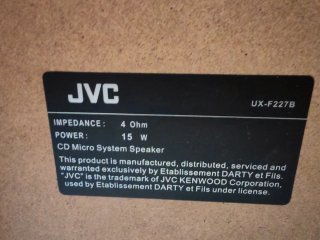 Mini Cadena JVC UX-F227B-DAB 30W