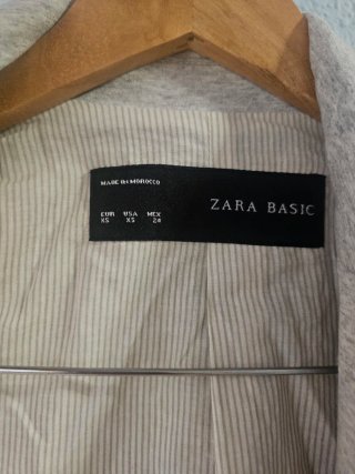 Chaqueta Zara Basic Gris Talla XS