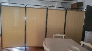 Biombo 4 Paneles Beige