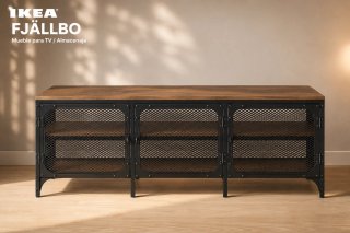 Mueble TV IKEA FJÄLLBO Metal/Madera