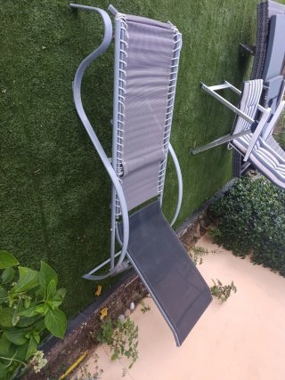 Tumbona de aluminio para playa o piscina
