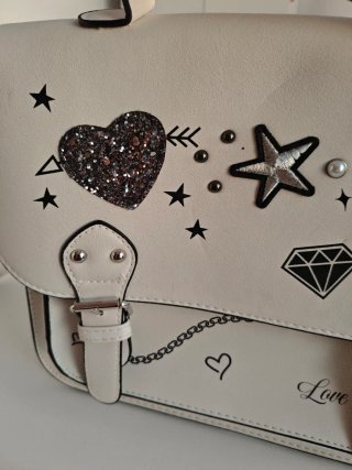 Bolso blanco tipo cartera